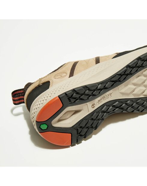 Sneakers en Velours de Cuir & Textile Flyroam Trail marron/beige